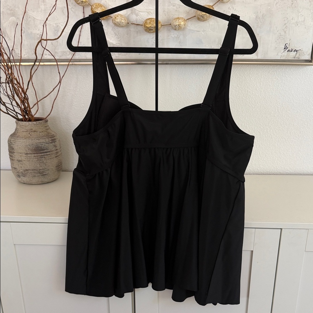 torrid Black Swim Tankini with Built-In Cups - Picture 2 of 4